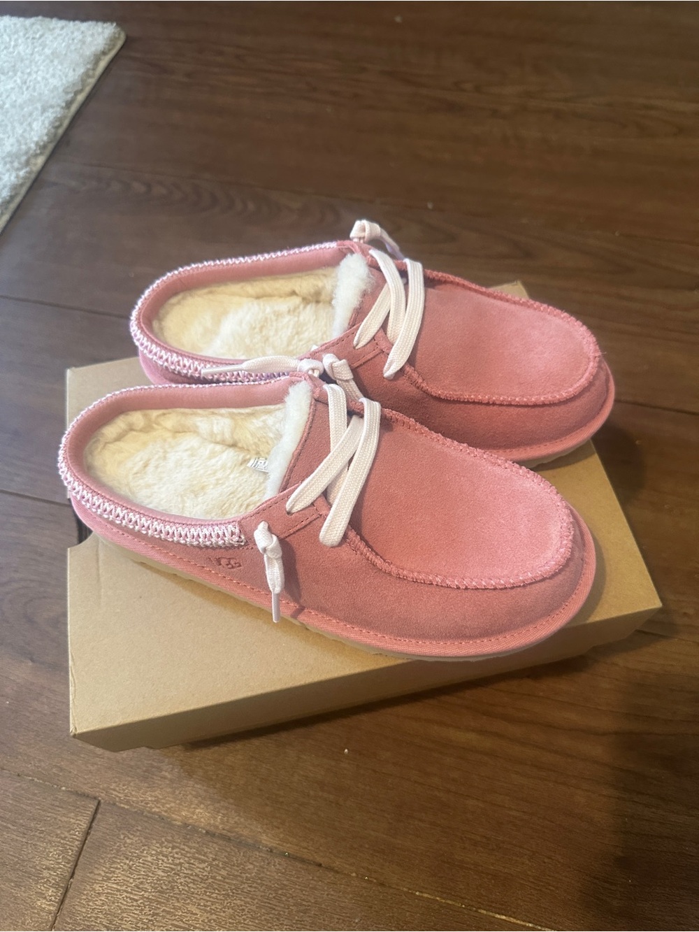 UGG Pink Tasman mules
